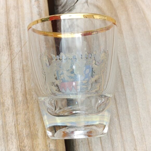 BAYERN Shot Glass Vintage German shot glass Gold - Picture 2 of 4